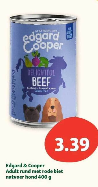 Maxi Zoo Edgard & cooper adult rund met rode biet natvoer hond 400 g aanbieding