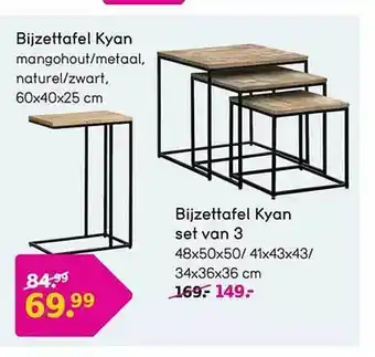 Leen Bakker Bijzettafel kyan, bijzettafel kyan aanbieding