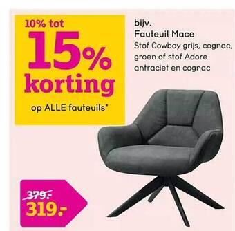 Leen Bakker Fauteuil mace aanbieding