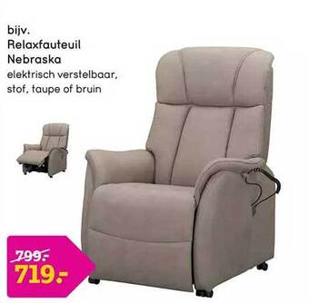 Leen Bakker Relaxfauteuil nebraska aanbieding
