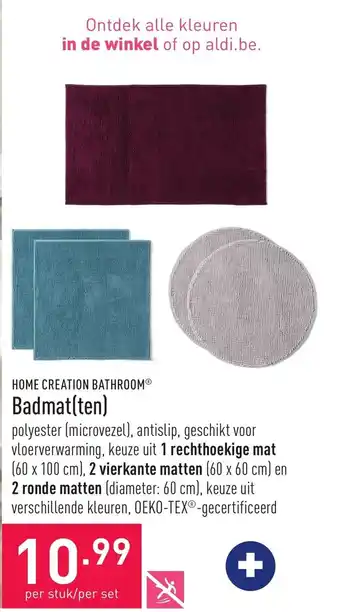 ALDI Home creation bathroom Badmat(ten) per stuk/per set aanbieding