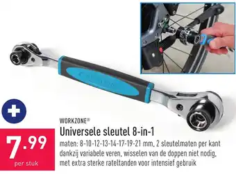 ALDI Workzone universele sleutel 8-in-1 per stuk aanbieding