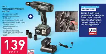 ALDI Ferrex accuslagschroevendraaier van 40V per stuk aanbieding