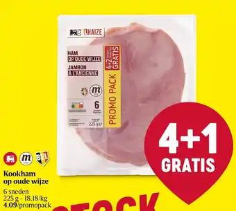 Delhaize Kookham op oude wijze 6 sneden 225g aanbieding
