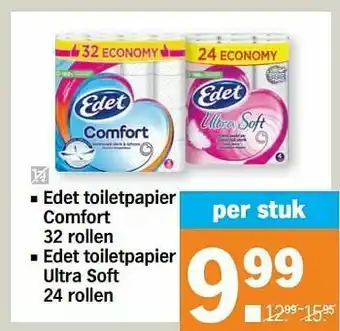 Albert Heijn Edet toiletpapier comfort edet toiletpapier ultra soft aanbieding