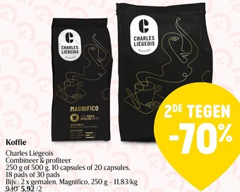Delhaize Charles Liégeois Koffie aanbieding
