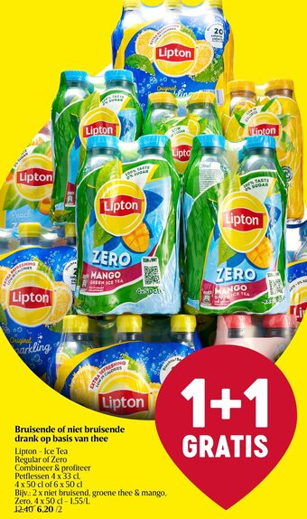 Delhaize Lipton - Ice Tea Bruisende of Niet-Bruisende Drank op Basis Van Thee aanbieding