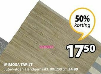 Jysk Mimosa tapijt aanbieding