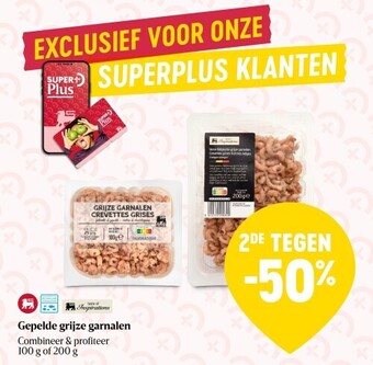 Delhaize Gepelde grijze garnalen aanbieding