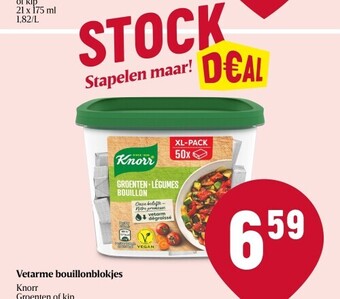 Delhaize Vetarme bouillonblokjes knorr aanbieding