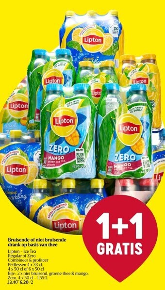 Delhaize Bruisende of niet bruisende drank op basis van thee aanbieding