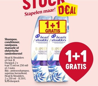 Delhaize Shampoo, conditioner, tandpasta, manuele of elektrische tandenborstel aanbieding