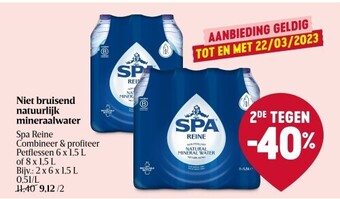 Delhaize Niet bruisend natuurlijk mineraalwater aanbieding