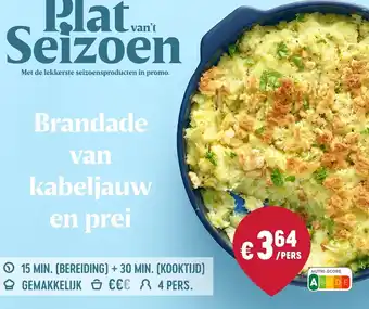 Delhaize Brandade van Kabeljauw en Prei aanbieding