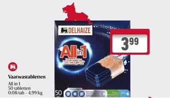 Delhaize Vaatwastabletten aanbieding