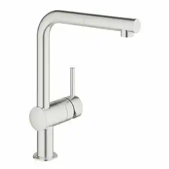 X2O Grohe Minta L keukenkraan met uittrekbare sproeikop Supersteel aanbieding