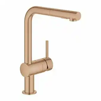 X2O Grohe Minta keukenkraan met uittrekbare sproeikop Brushed Warm Sunset aanbieding