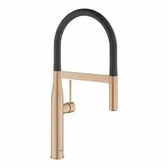 X2O Grohe Essence keukenkraan met uittrekbare sproeikop Brushed Warm Sunset aanbieding