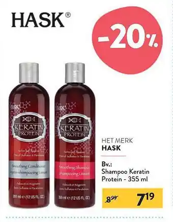 Hask shampoo keratin protein - 355ml