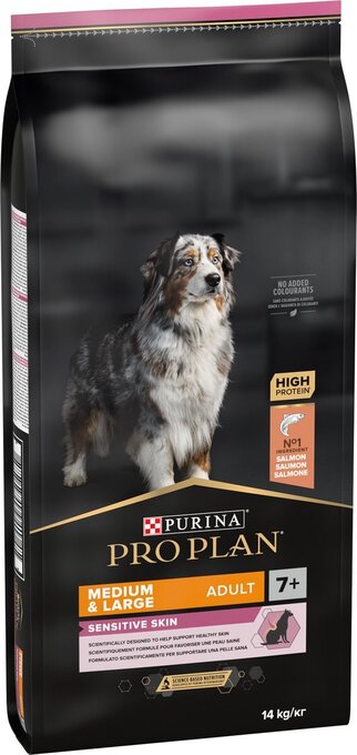 Bol.com Pro plan medium & large adult 7+ (senior) sensitive skin - honden droogvoer - zalm - 14 kg aanbieding