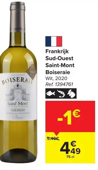 Boiseraie Sud-Ouest Saint-Mont Wit 2020 75cl