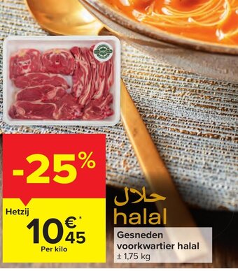 Carrefour Gesneden Voorkwartier Halal aanbieding