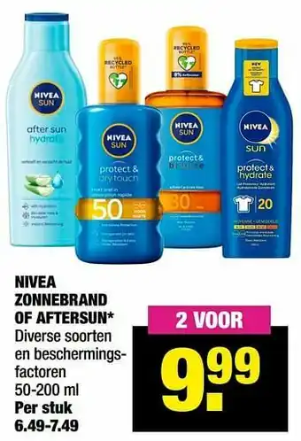Big Bazar Nivea zonnebrand of aftersun aanbieding