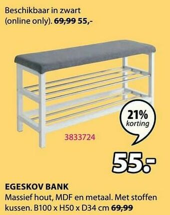 Jysk Egeskov bank aanbieding