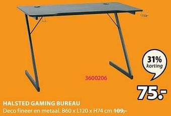 Jysk Halsted gaming bureau aanbieding