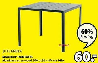 Jysk Maderup tuintafel aanbieding