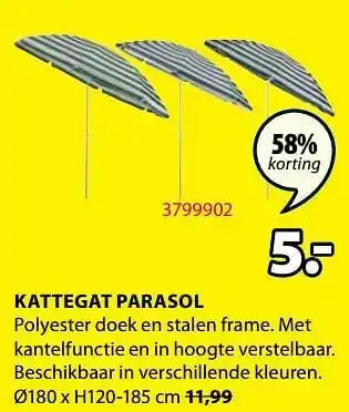 Jysk Kattegat parasol aanbieding