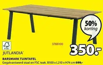 Jysk Barsmark tuintafel aanbieding