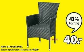 Jysk Aidt stapelstoel aanbieding