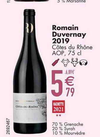 Romain duvernay 2019 côtes du rhône aop