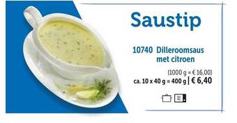 Dilleroomsaus met citroen