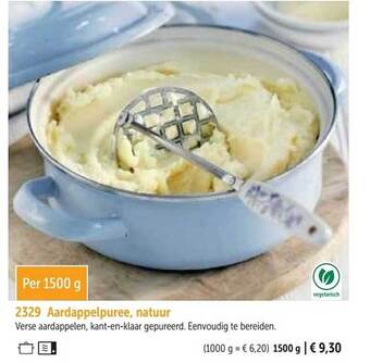 Aardappelpuree, natuur