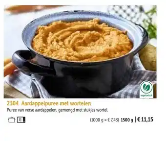 Aardappelpuree met wortelen