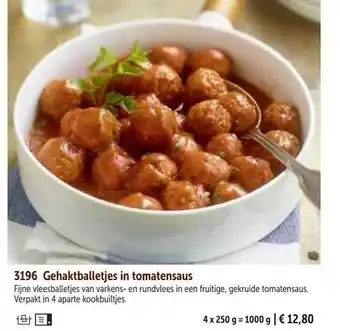 Gehaktballetjes in tomatensaus