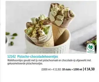 Pistachechocoladehoorntjes
