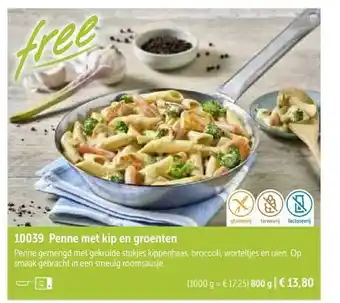 Penne met kip en groenten