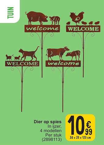 Dier op spies