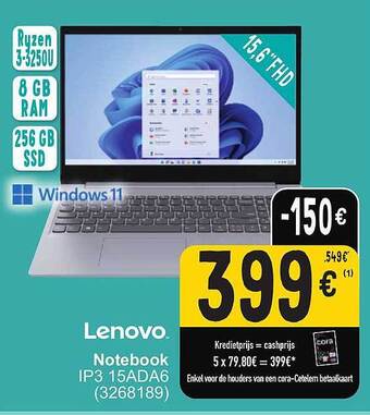 Cora Lenovo notebook aanbieding
