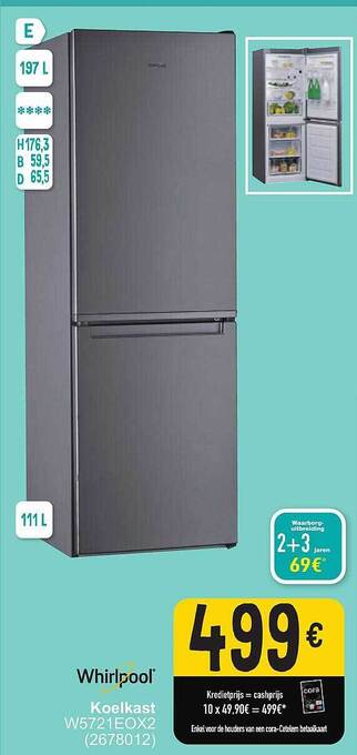 Cora Whirlpool koelkast aanbieding