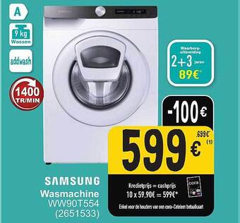 Cora Samsung wasmachine aanbieding
