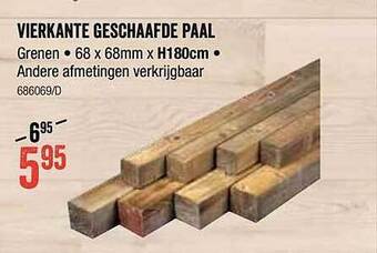 HandyHome Vierkante geschaafde paal aanbieding