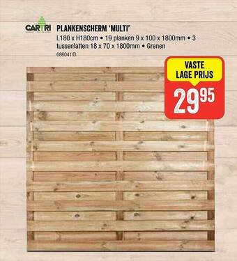 HandyHome Cartri plankenscherm 'multi' aanbieding