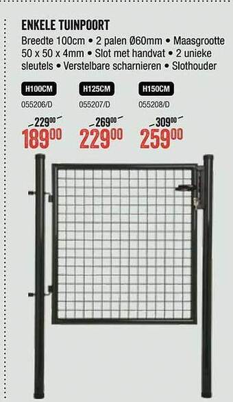 HandyHome Enkele tuinpoort aanbieding