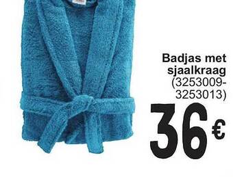 Badjas met sjaalkraag