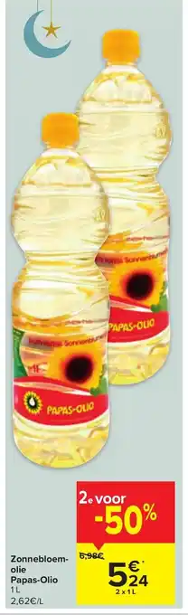 Papas-Olio zonnebloemolie 2 x 1 L