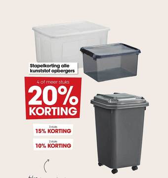 Kwantum Kunststof opbergers aanbieding